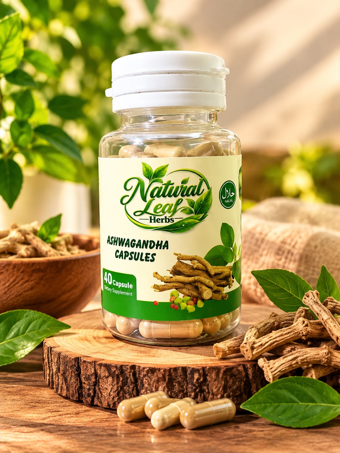 Ashwagandha Capsules – Herbal Support for Stress, Relaxation & Wellness | 40 Capsules